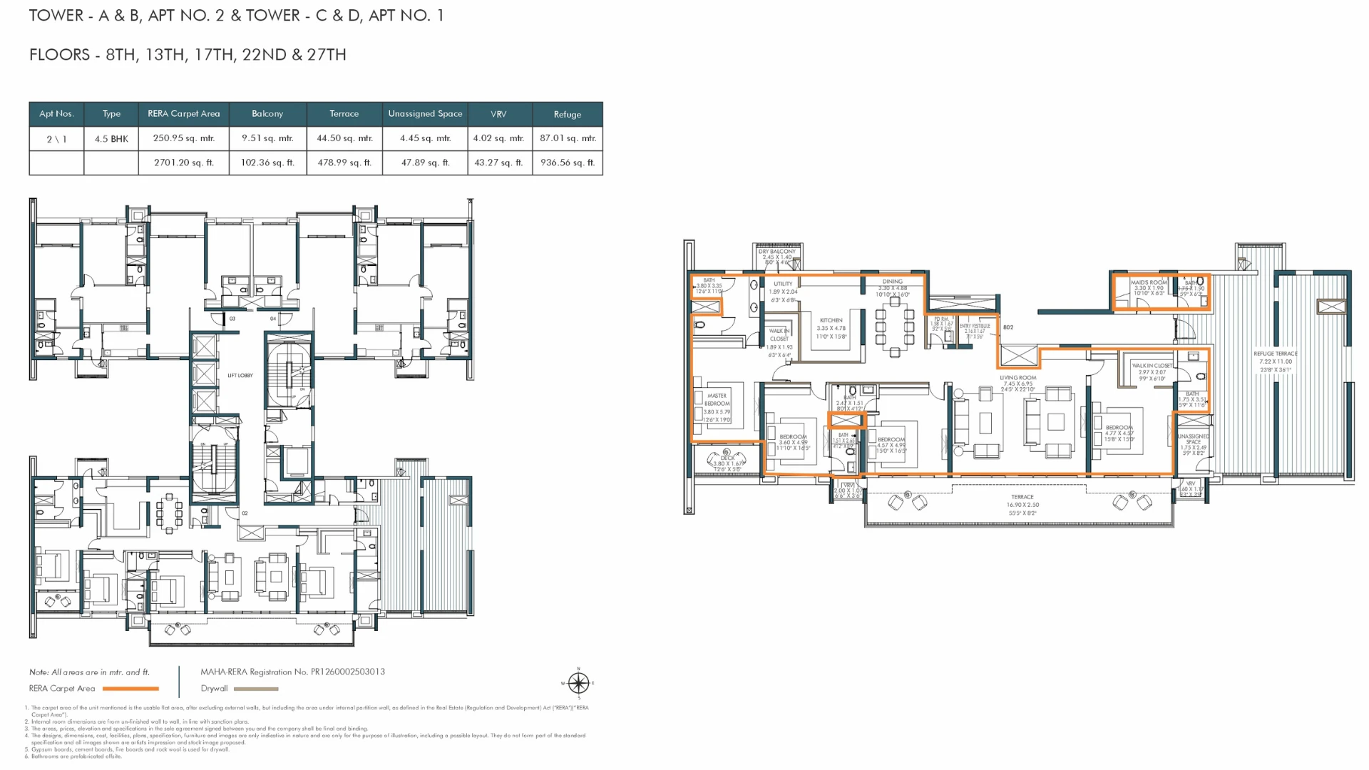 57 Avenue 4.5 BHK Floor Plan
